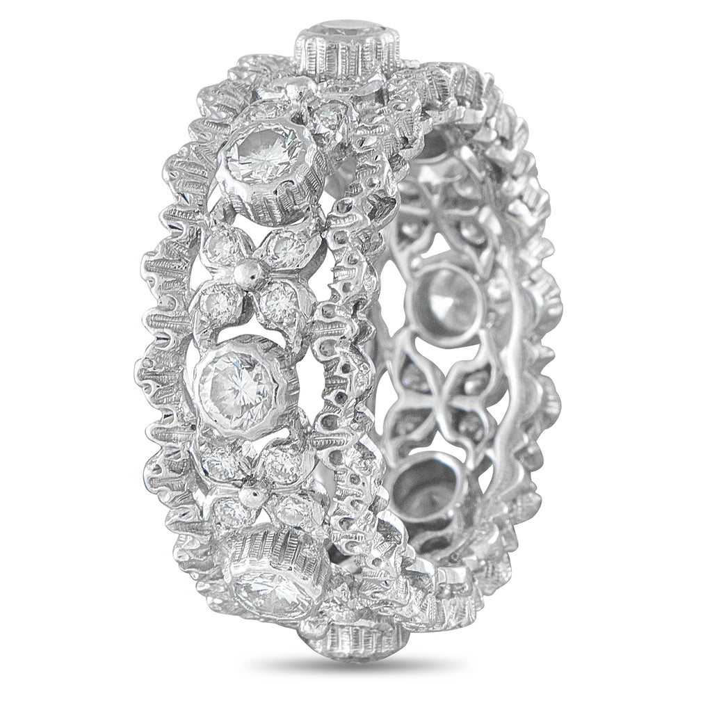 Buccellati Vintage 18K White Gold 1.12ct Diamond Ring