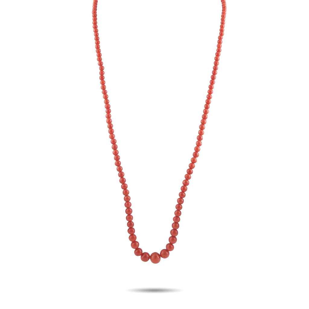 Buccellati18K White and Yellow Gold Coral Necklace – A series of Coral beads make this vibrant Buccellati necklace impossible