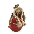 Buccellati 18K Yellow Gold Coral Clip-On Earrings