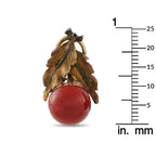 Buccellati 18K Yellow Gold Coral Clip-On Earrings