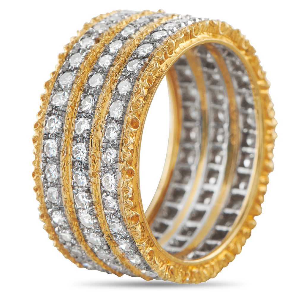 BUCCELLATI 18K Yellow Gold 1.65ct Diamond Ring