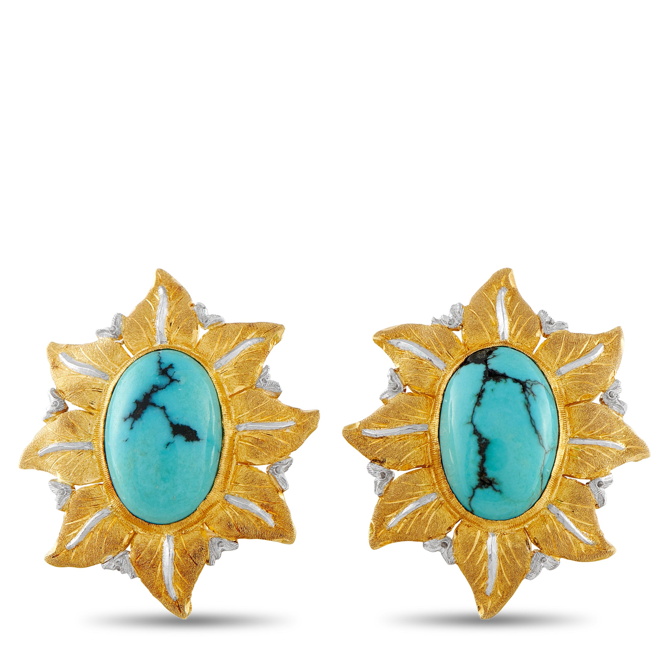 Buccellati18K Yellow Gold Turquoise Earrings