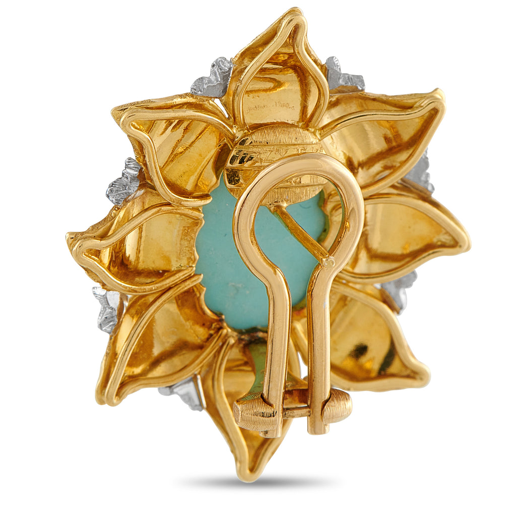 Buccellati18K Yellow Gold Turquoise Earrings
