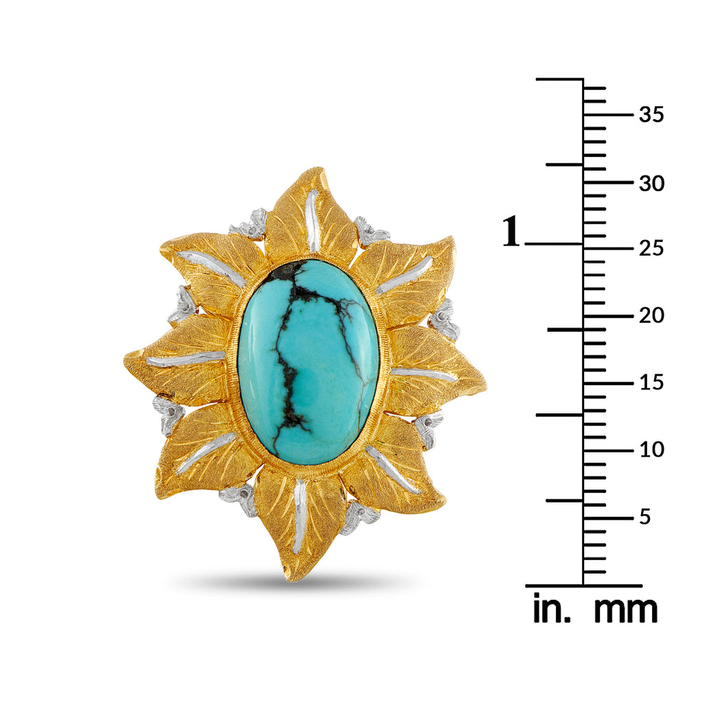 Buccellati18K Yellow Gold Turquoise Earrings