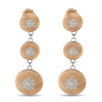 Buccellati Macri 18K Rose Gold Graduating Disc Drop Earrings