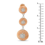 Buccellati Macri 18K Rose Gold Graduating Disc Drop Earrings
