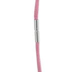 Bucherer 18K White Gold 1.11ct Diamond and Rose Quartz Cord Necklace