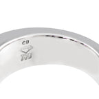 Bucherer 18K White Gold 0.65ct Diamond and Sapphire Ring