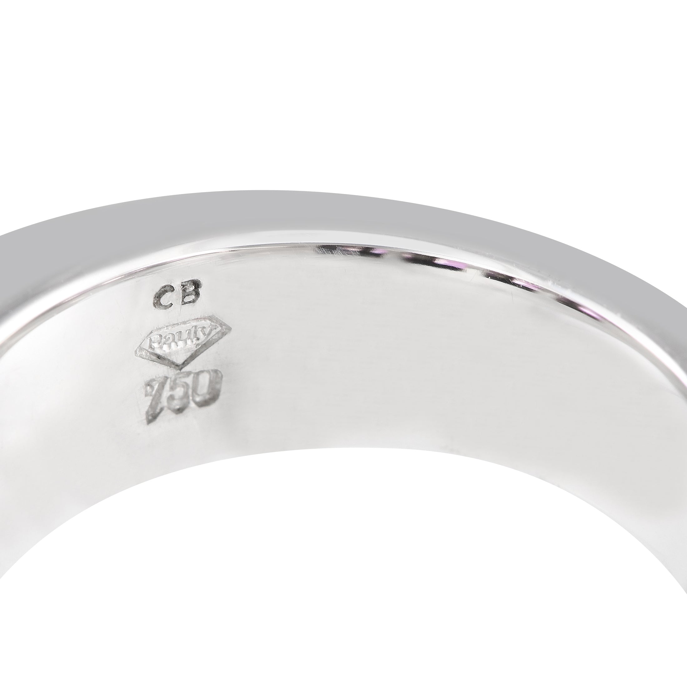 Bucherer 18K White Gold 0.65ct Diamond and Sapphire Ring