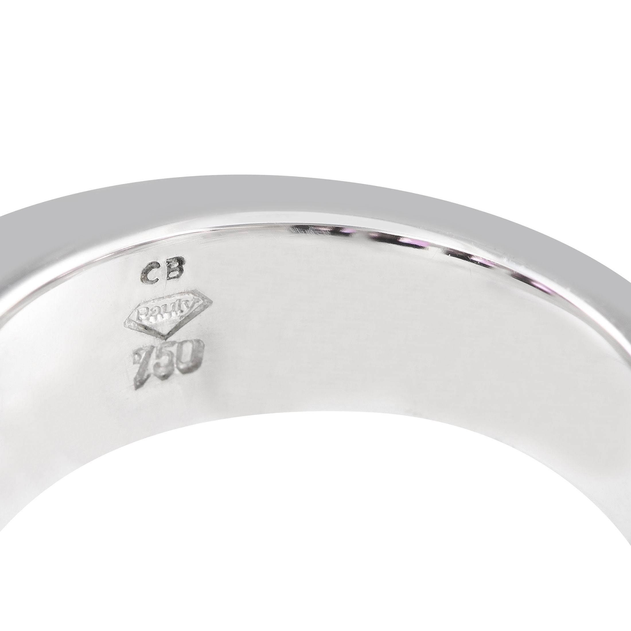 Bucherer18K White Gold 0.65ct Diamond and Sapphire Ring