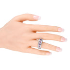 Bucherer18K White Gold 0.65ct Diamond and Sapphire Ring