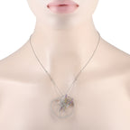 Bucherer 18K White Gold 2.20ct Diamond, Sapphire and Tsavorite Butterfly Necklace