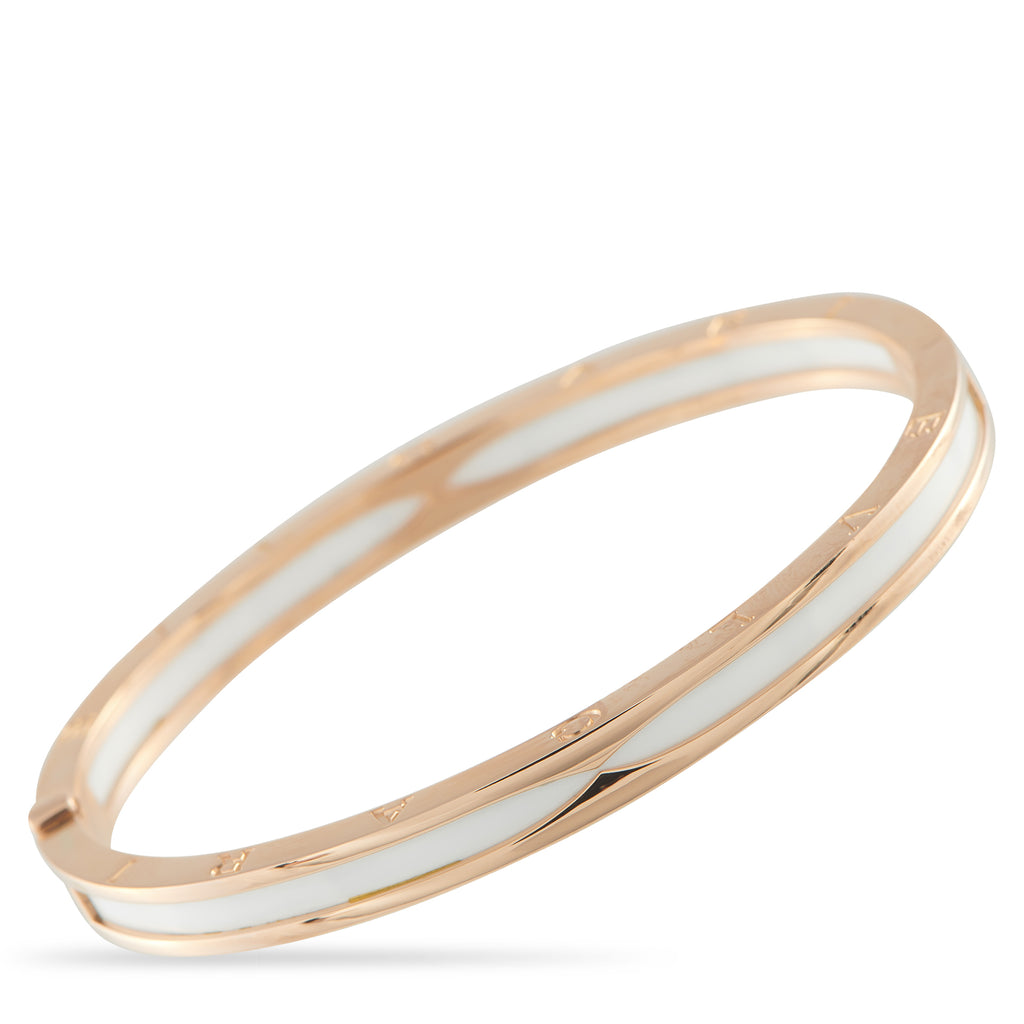 Bvlgari B.zero1 18K Rose Gold Ceramic Bracelet