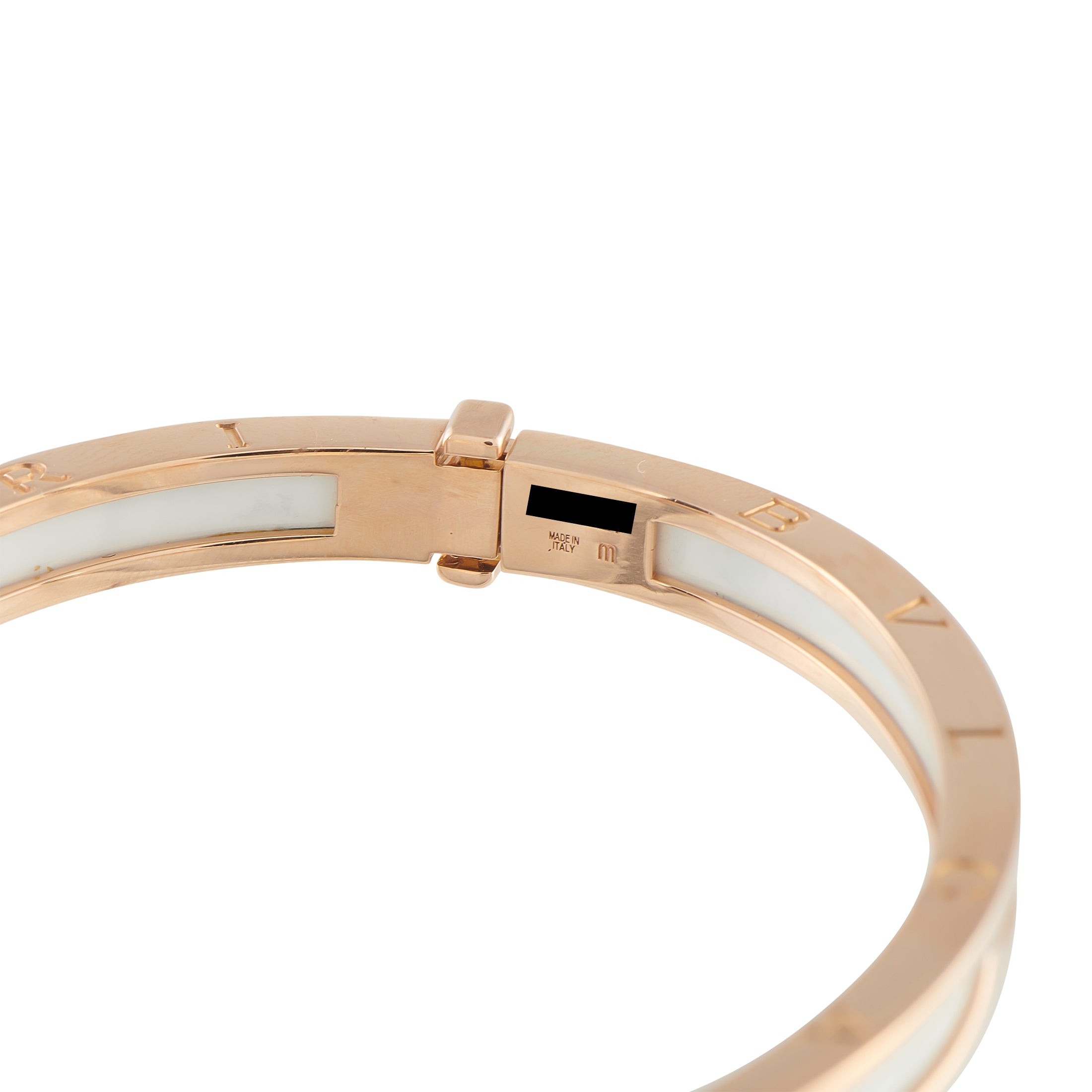 Bvlgari B.zero1 18K Rose Gold Ceramic Bracelet