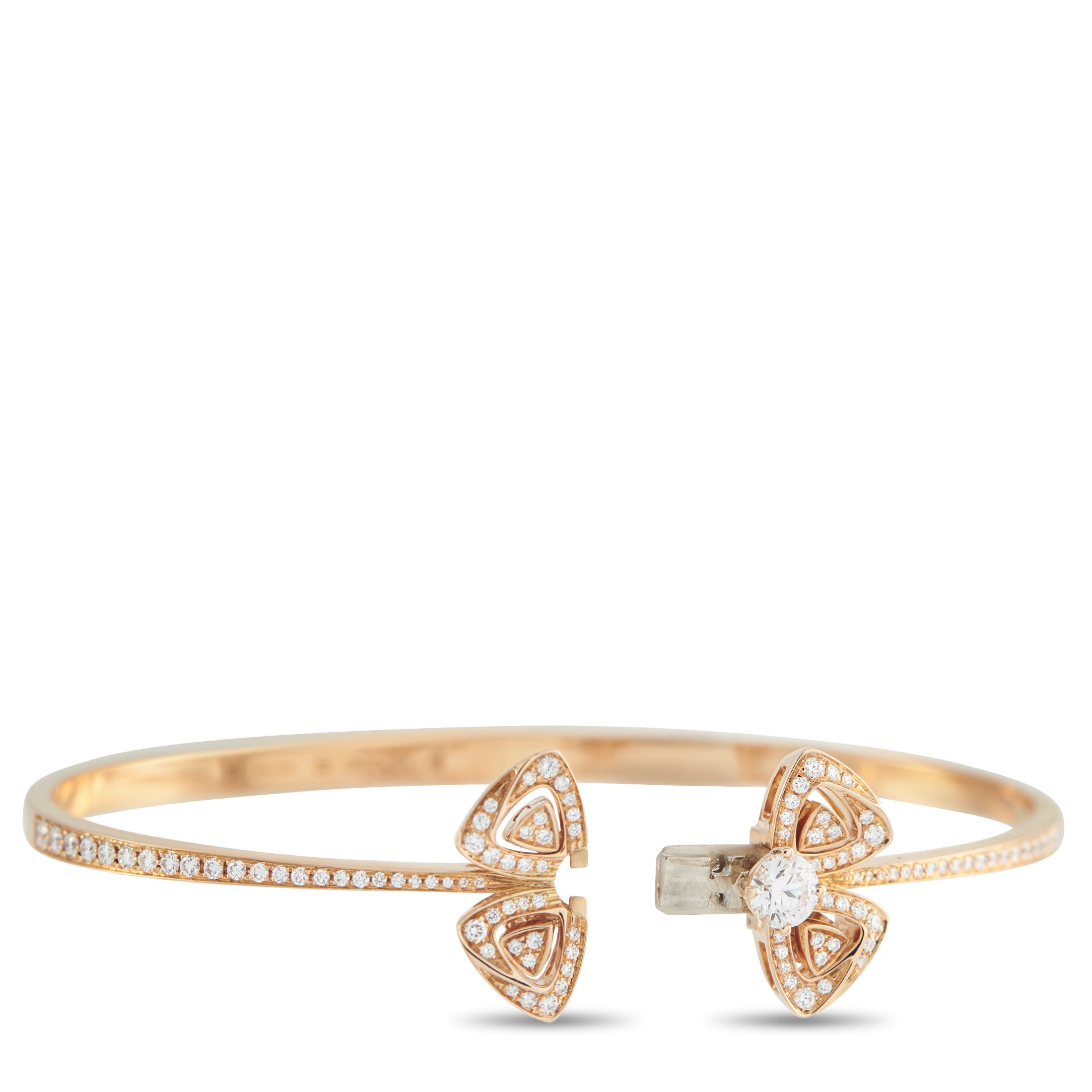 Bvlgari Fiorever 18K Rose Gold Diamond Bangle
