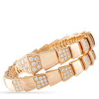 Bvlgari Serpenti rose gold bracelet with pavé diamond-set segments
