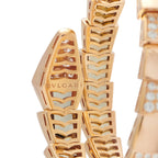 Bvlgari rose gold diamond bracelet clasp with engraved link detailing