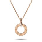BVLGARI 18K Rose Gold Diamond Pendant