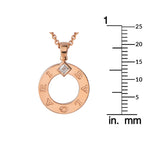 BVLGARI 18K Rose Gold Diamond Pendant