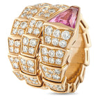 BvlgariSerpenti 18K Rose Gold 2.42ct Diamond and Tourmaline Ring