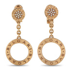 BVLGARI 18K Rose Gold Diamond Drop Earrings