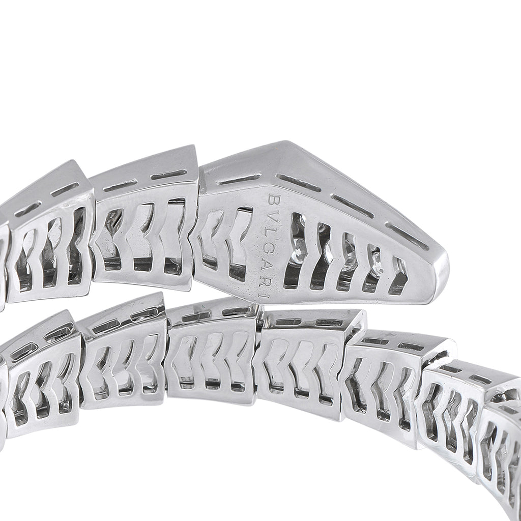 Bvlgari Serpenti Viper 18K White Gold Diamond Bracelet