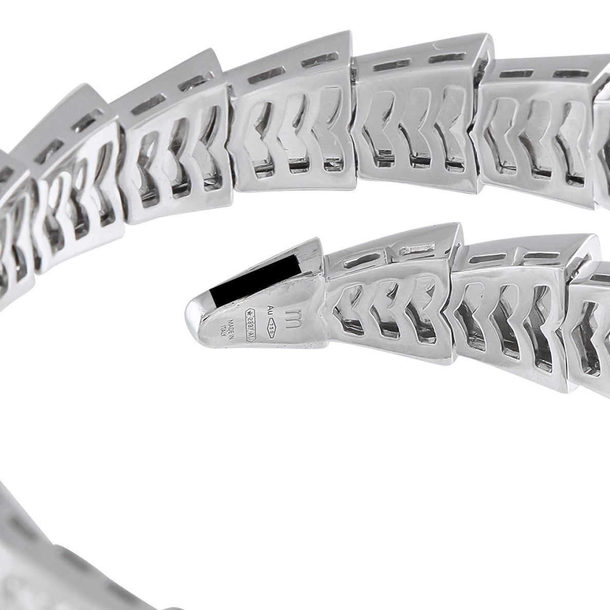 Bvlgari Serpenti Viper 18K White Gold Diamond Bracelet