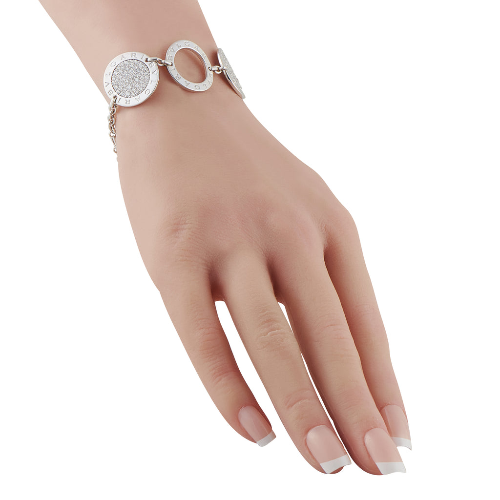 Bvlgari 18K White Gold 1.80ct Diamond Bracelet