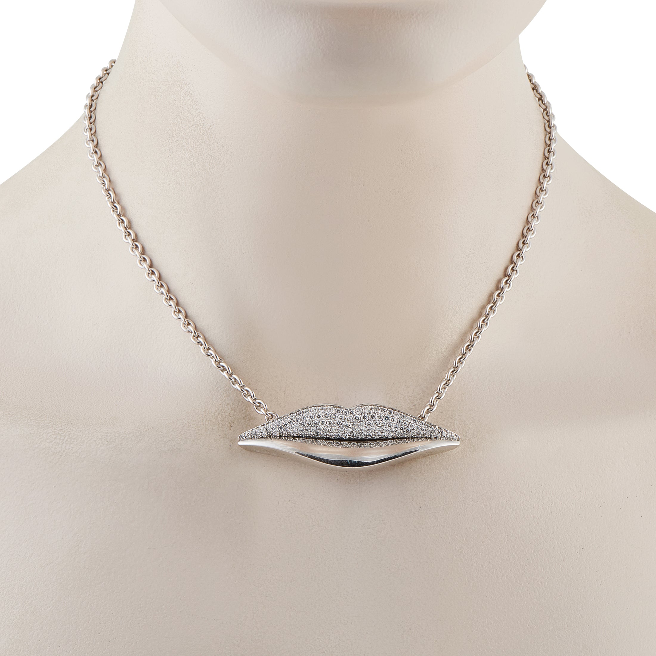 Bvlgari Enigma 18K White Gold 2.0ct Diamond Pendant