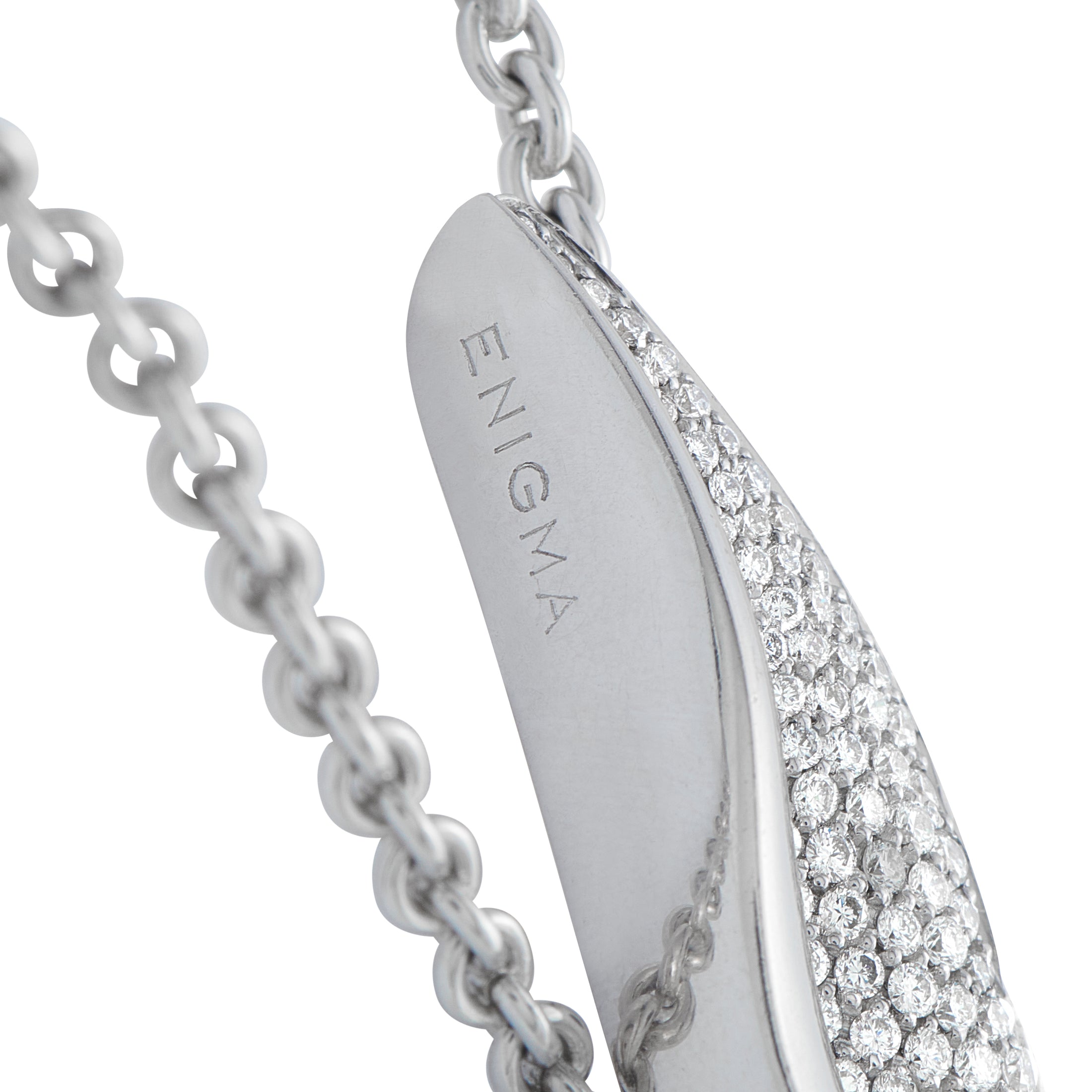 Bvlgari Enigma 18K White Gold 2.0ct Diamond Pendant