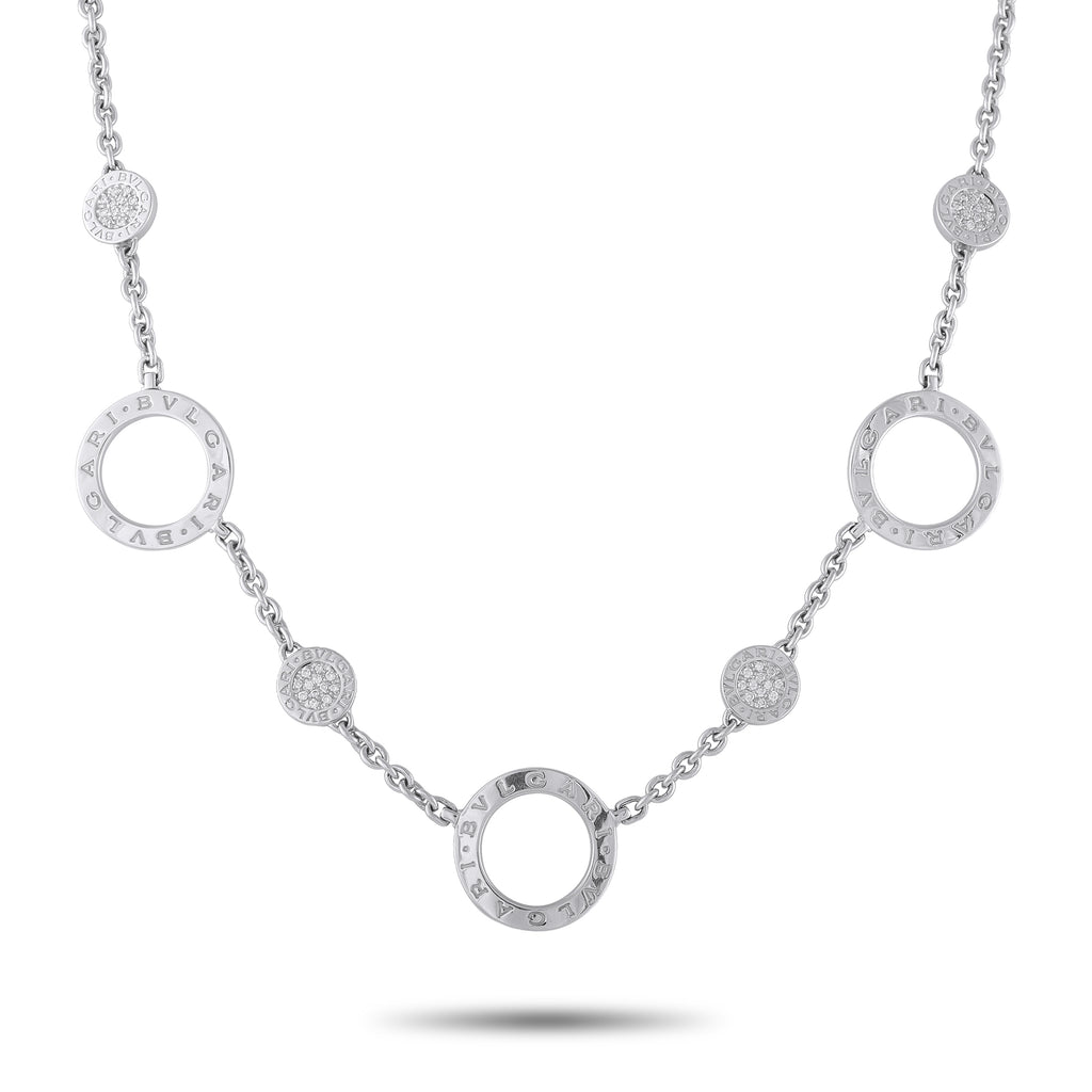 BVLGARI 18K White Gold Diamond Necklace