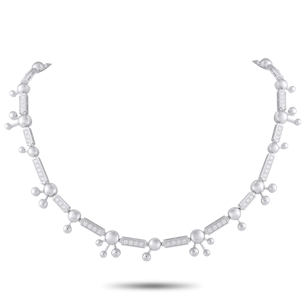 BVLGARI Astrale 18K White Gold 3.25ct Diamond Necklace