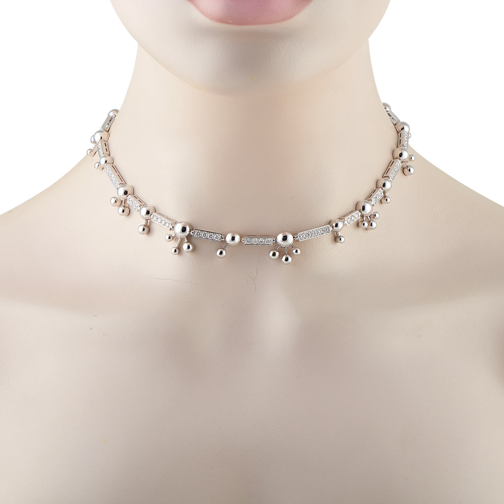 Bvlgari Astrale 18K White Gold 3.25ct Diamond Necklace