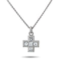 Bvlgari 18K White Gold 1.0ct Diamond Cross Pendant