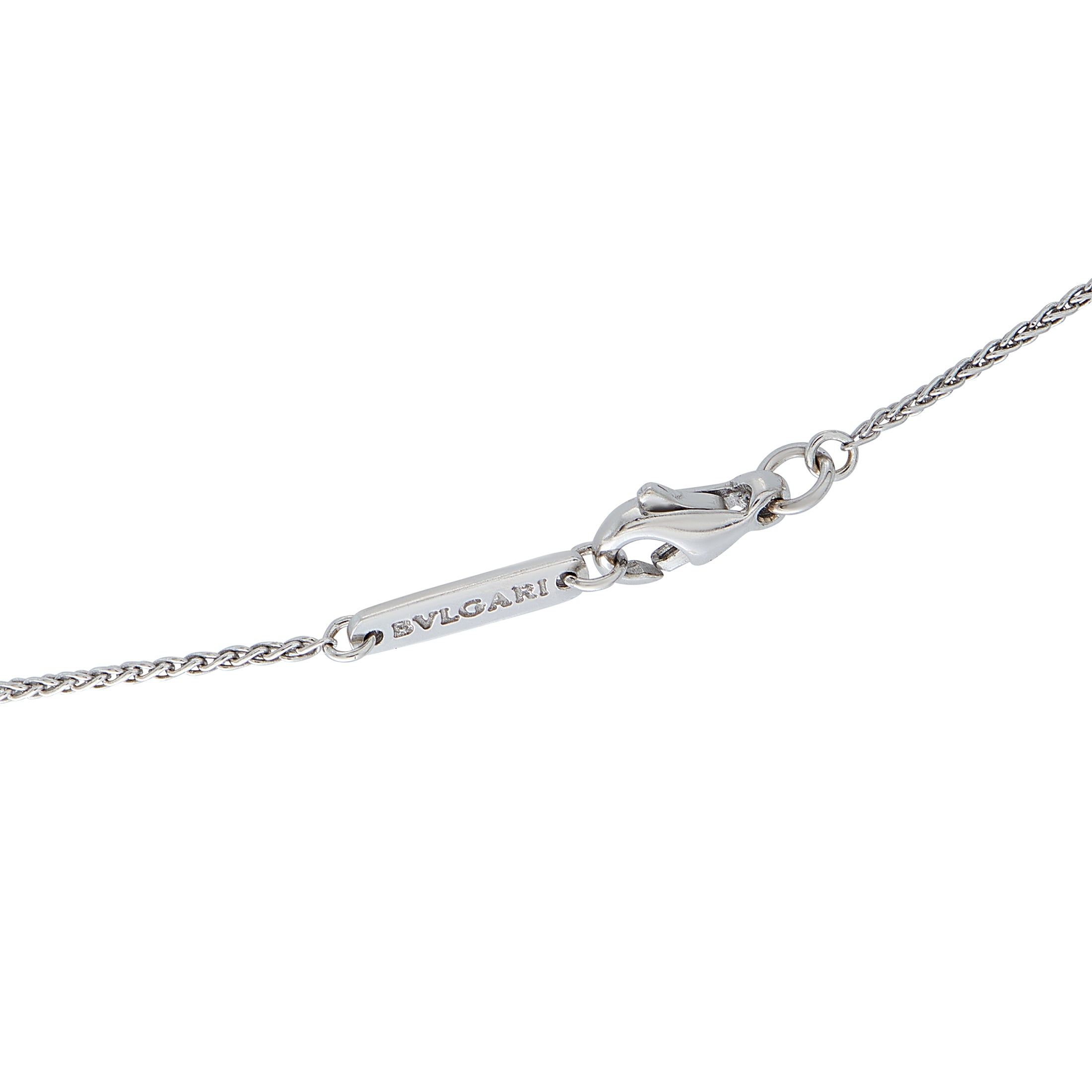 Bvlgari 18K White Gold 1.0ct Diamond Cross Pendant