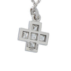 Bvlgari 18K White Gold 1.0ct Diamond Cross Pendant