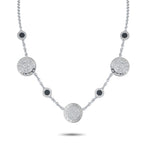 Bvlgari18K White Gold 1.50ct Diamond and Onyx Necklace – Displaying a clean progression of shine and shadow, this Bvlgari nec