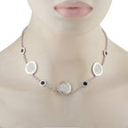 Bvlgari 18K White Gold 1.50ct Diamond and Onyx Necklace