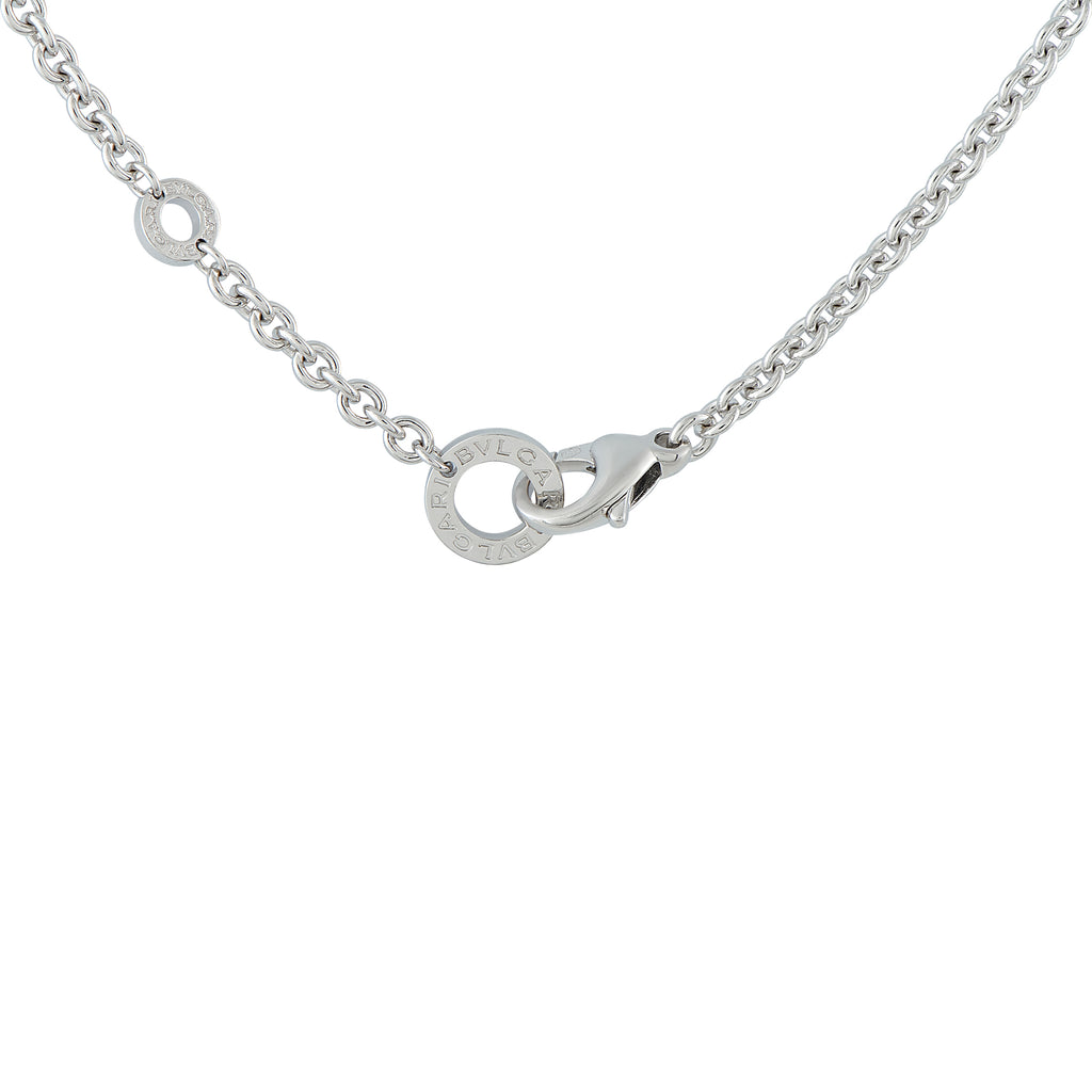 Bvlgari 18K White Gold 1.50ct Diamond and Onyx Necklace