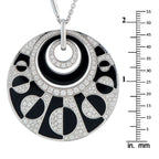 Bvlgari Intarsio 18K White Gold Diamond and Onyx Pendant