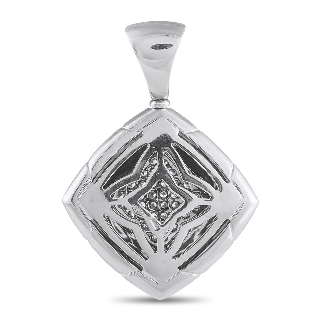 Bvlgari Pyramid 18K White Gold 0.65ct Diamond Pendant