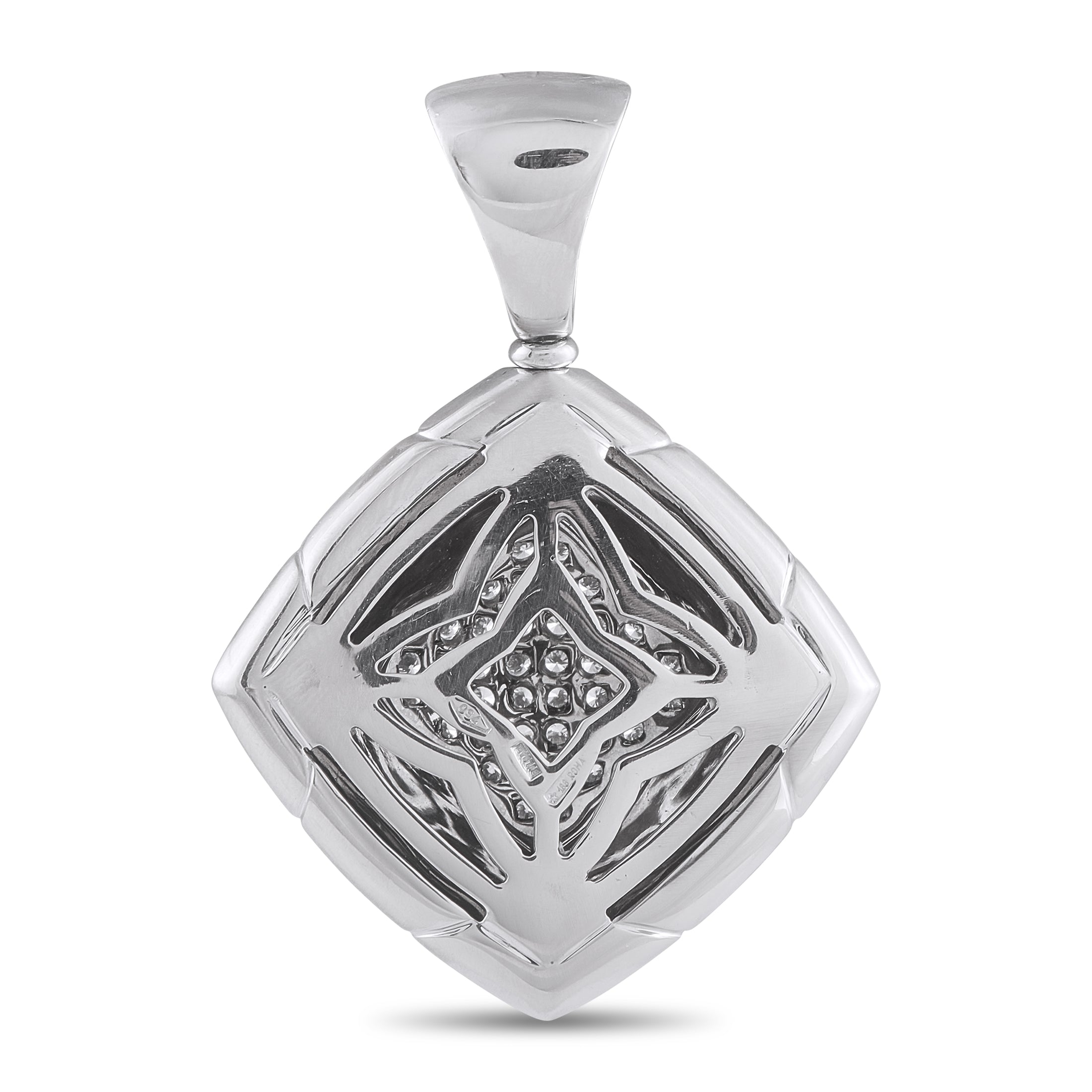 Bvlgari Pyramid 18K White Gold 0.65ct Diamond Pendant