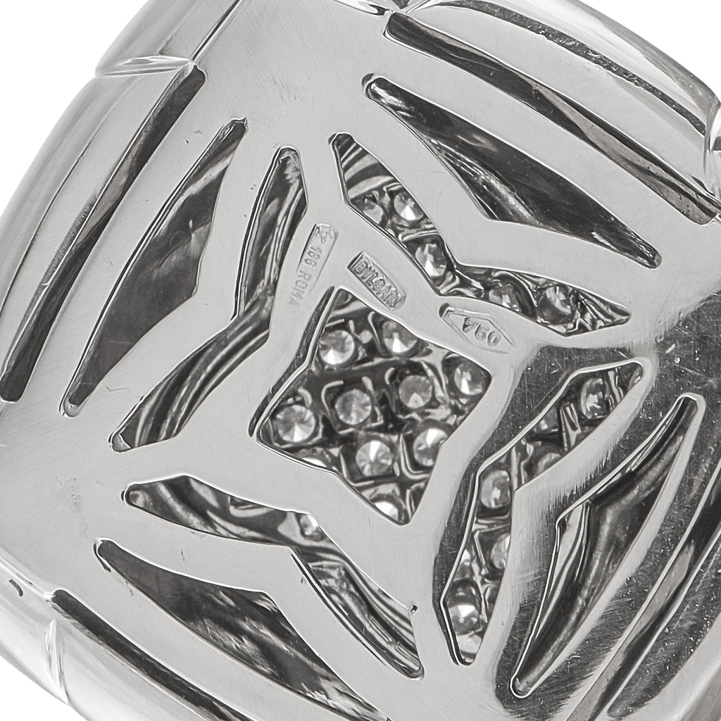 Bvlgari Pyramid 18K White Gold 0.65ct Diamond Pendant