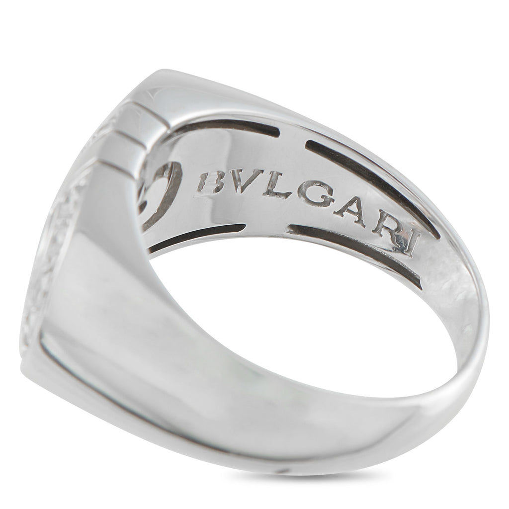 Bvlgari Parentesi 18K White Gold Diamond Ring