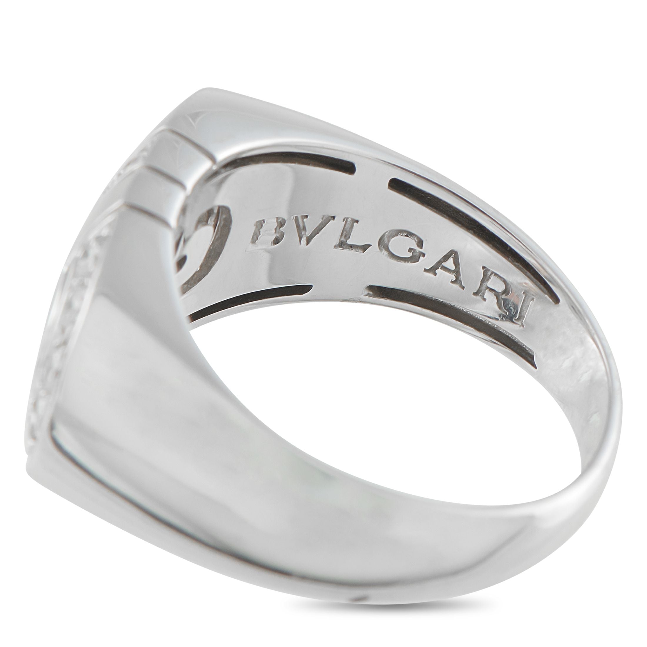 Bvlgari Parentesi 18K White Gold Diamond Ring