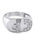 Bvlgari Parentesi 18K White Gold Diamond Ring