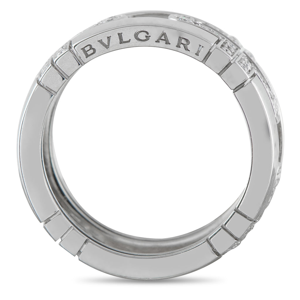 Bvlgari Parentesi 18K White Gold 0.72ct Diamond Ring