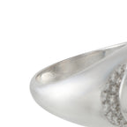 Bvlgari 18K White Gold Diamond Dome Ring