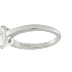 Bvlgari 18K White Gold 0.93ct Pear Shaped Diamond Engagement Ring