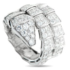 BVLGARI Serpenti 18K White Gold 2.77ct Diamond Ring